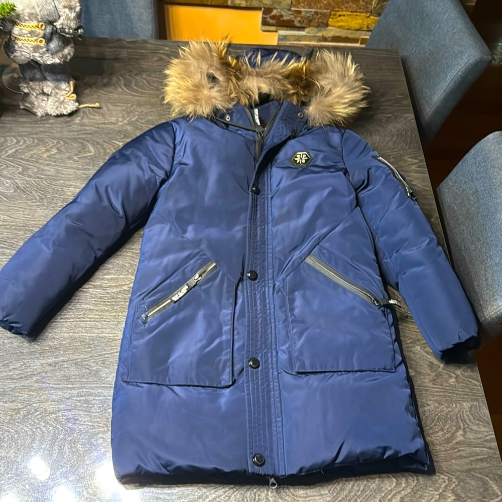 Vintage Boys parka with detached fur hood